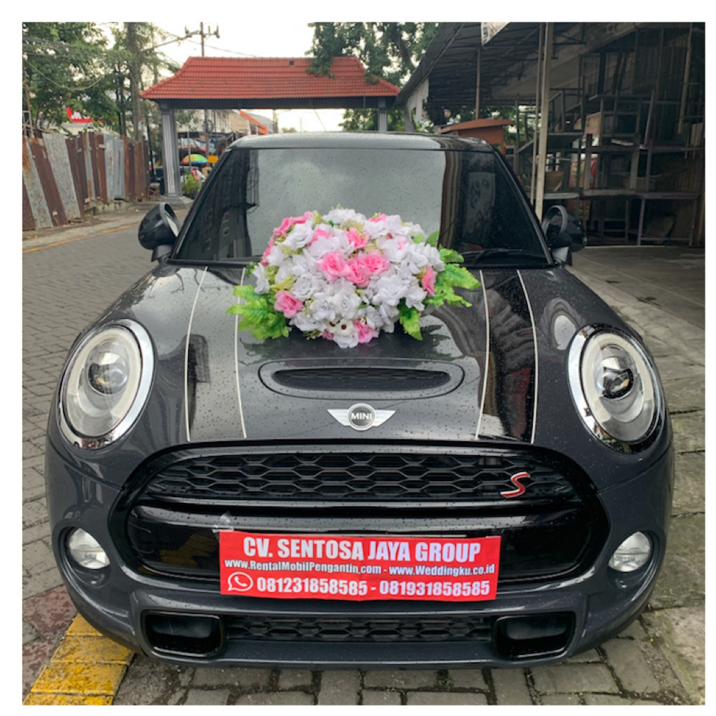 sewa mobil pengantin mini cooper abu abu surabaya