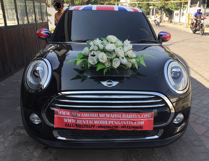 sewa mobil pengantin mini cooper hitam surabaya